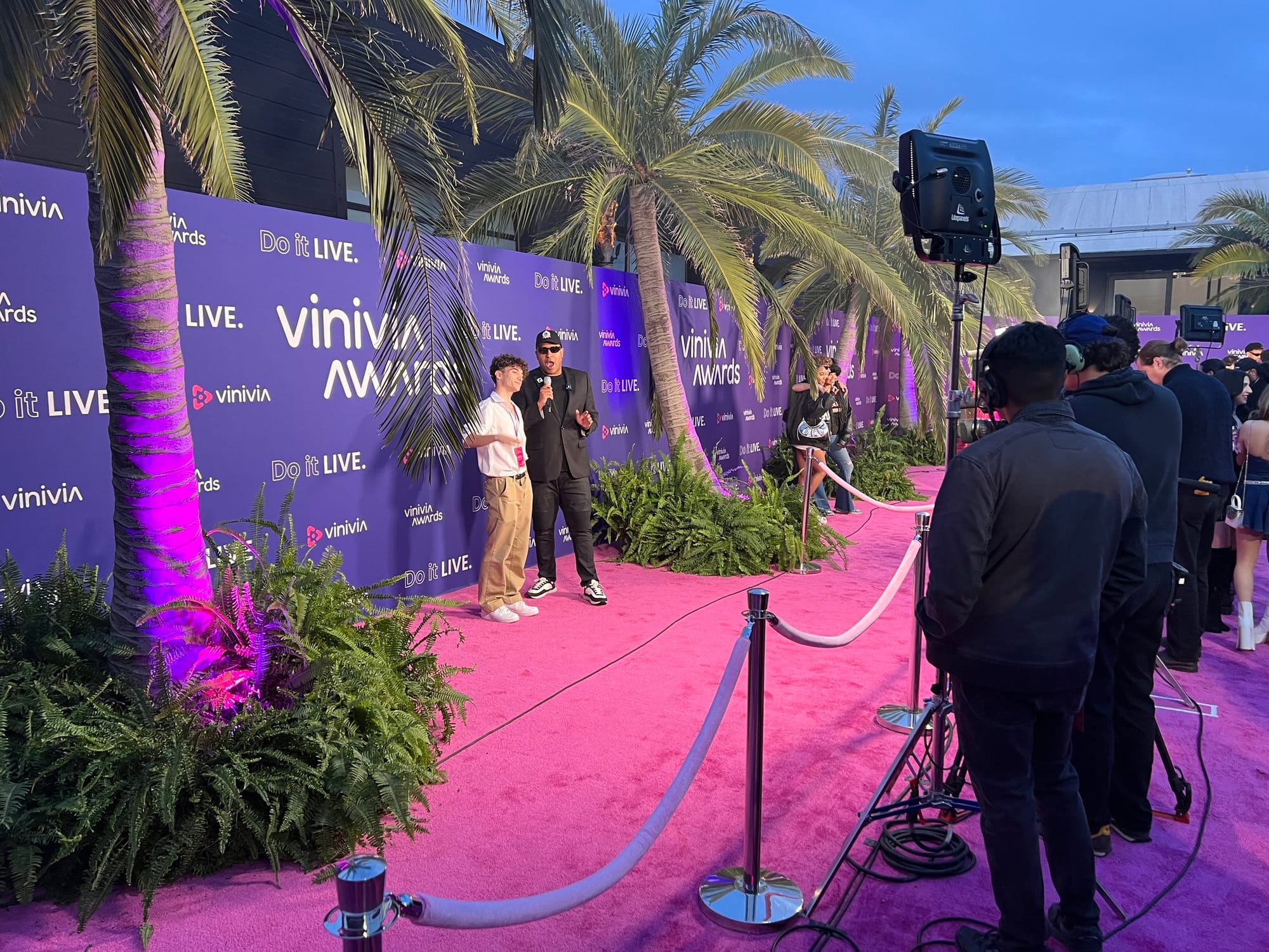 Camera position beside the Vinivia Awards arrival area