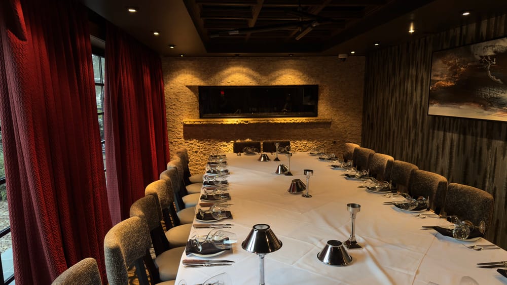 Private dining room prepared for service during the webcast venue survey
