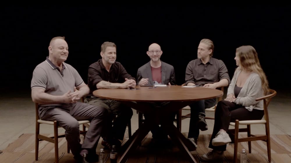 Five panelists seated around a round table during AFSP's A Talk Away the Dark discussion at ArtCenter