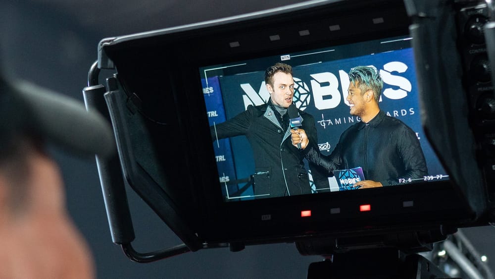 Production and stage area prepared for the Mobies Awards in Los Angeles
