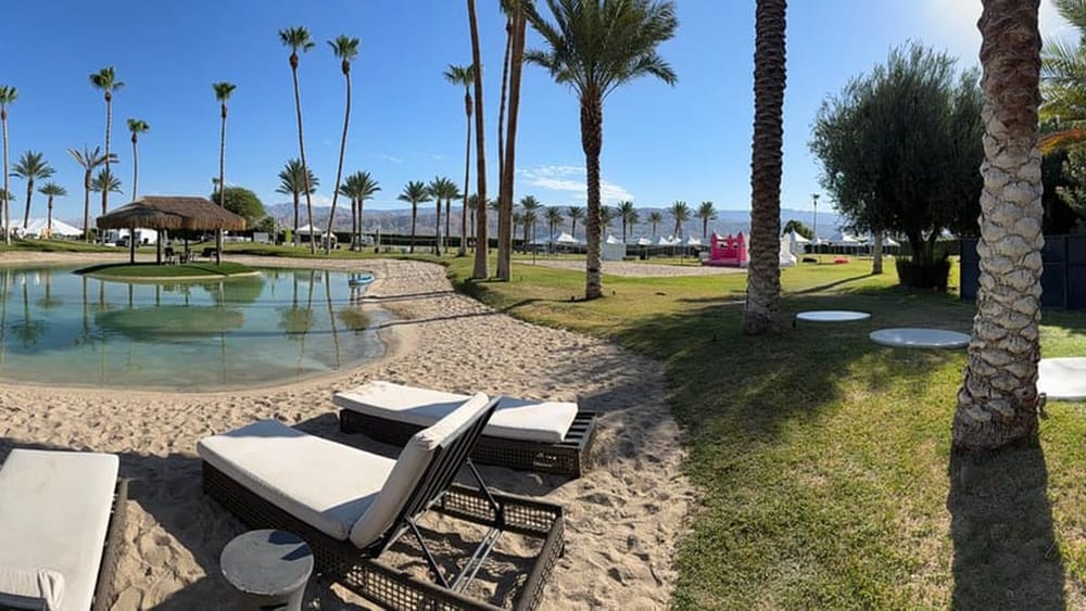 Panoramic view of the estate hosting The Circle's Knockout Queens livestream