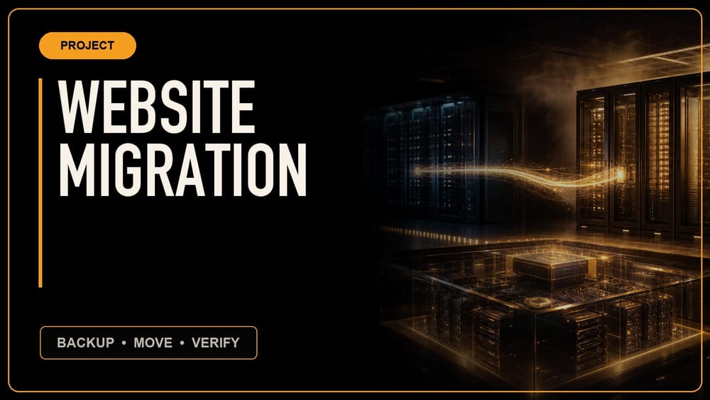 Project thumbnail reading Website Migration over connected production environments