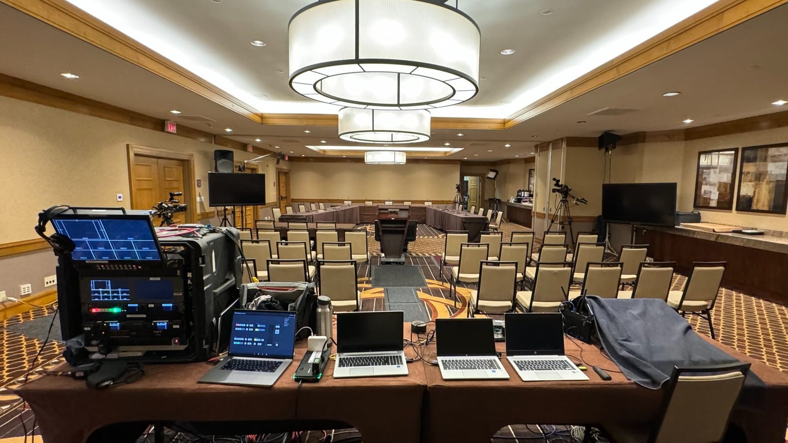 Camera and production equipment supporting an MHSOAC public meeting in Los Angeles