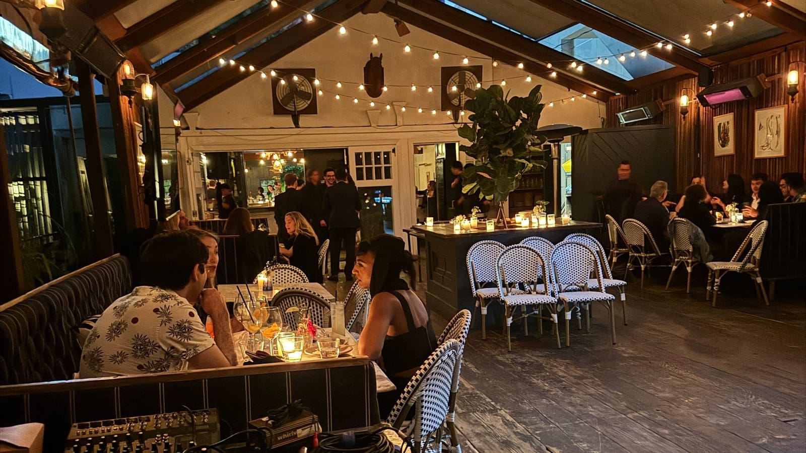 West Hollywood event space prepared for an Oscars watch party