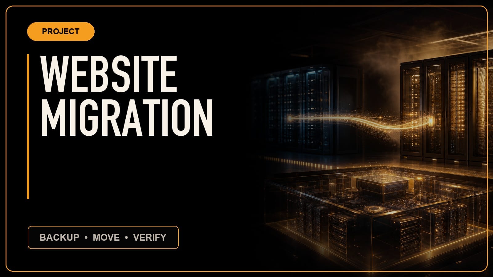 Project thumbnail reading Website Migration over connected production environments