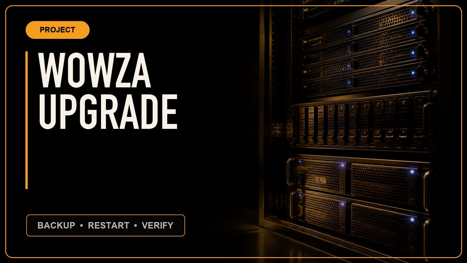 Project thumbnail reading Wowza Upgrade over streaming server hardware